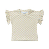 Girls Ruffle Sleeve Top in Spring Mauve