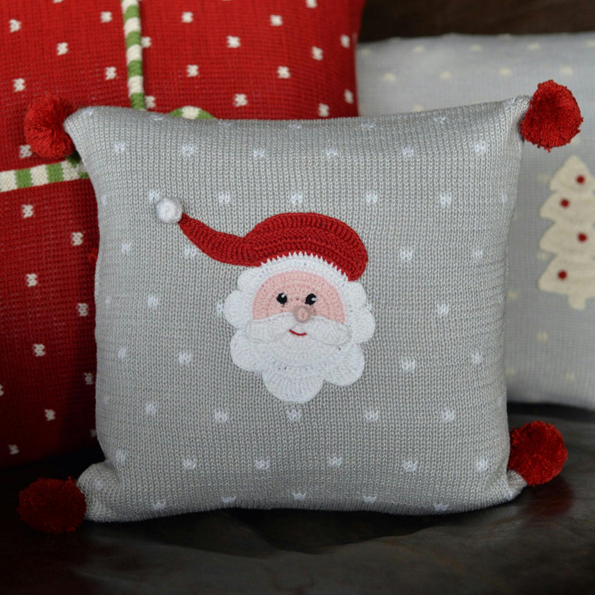 Grey Santa Pillow