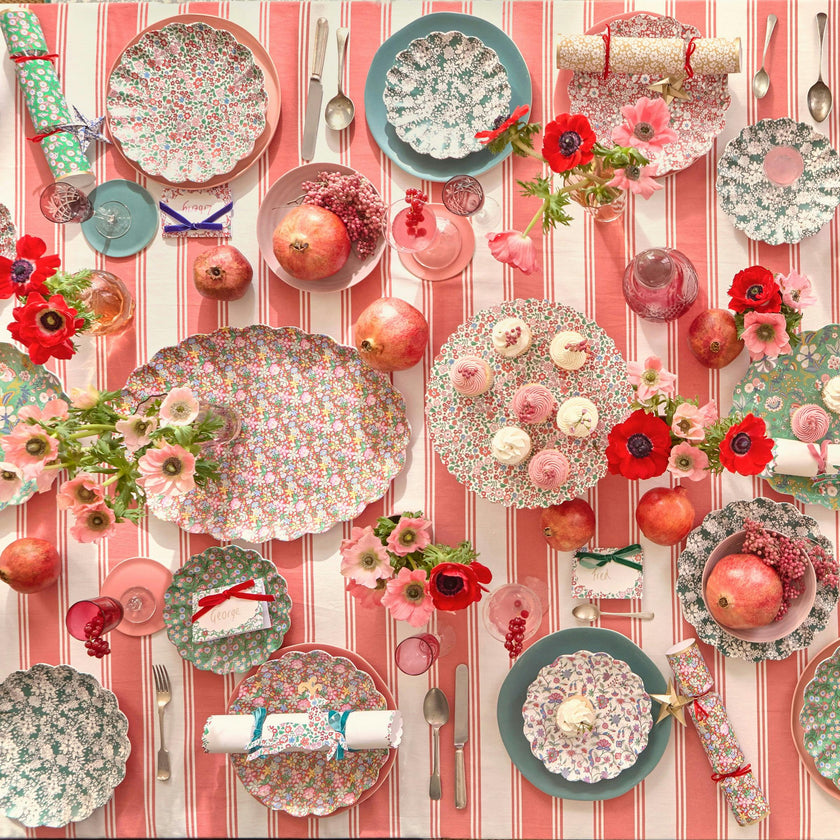 Meri Meri x Liberty Red & Green Reusable Small Plates