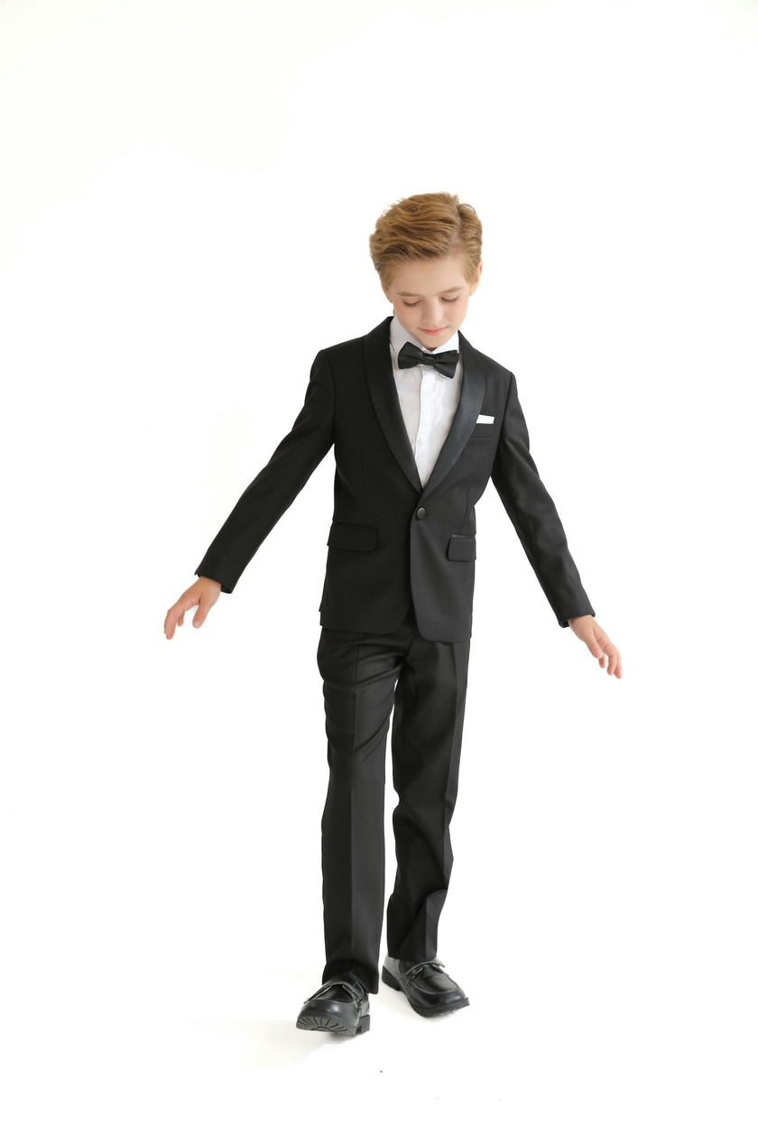 Black Shawl Lapel Wool Suit