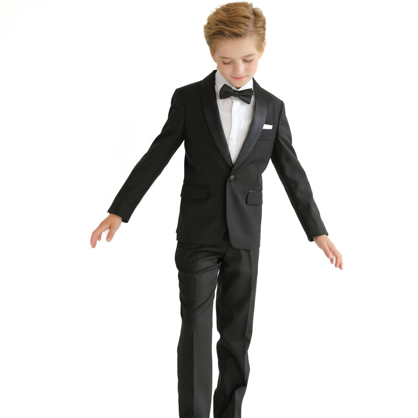 Black Shawl Lapel Wool Suit