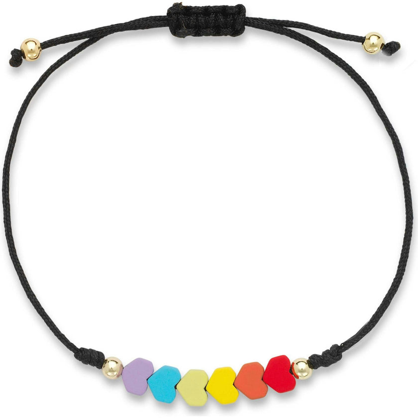 Journee Rainbow Heart Bracelet