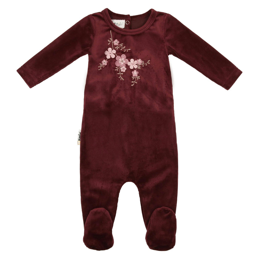 Cherry Blossom Long Sleeve Footie