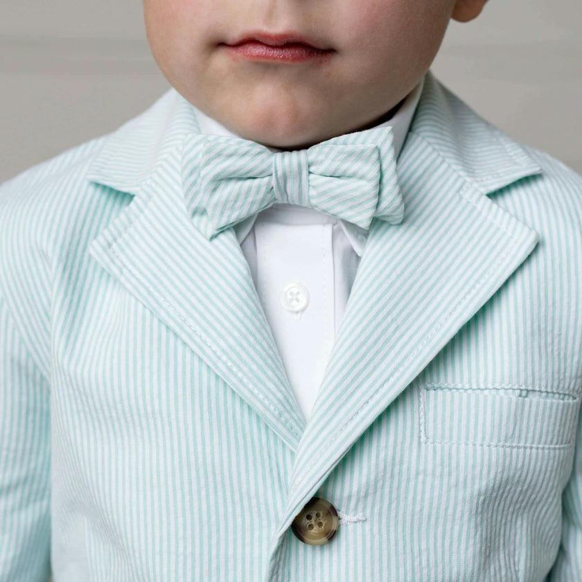 Classic Seersucker Bow Tie, Green