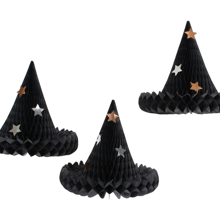 Honeycomb Witch Hat Decorations