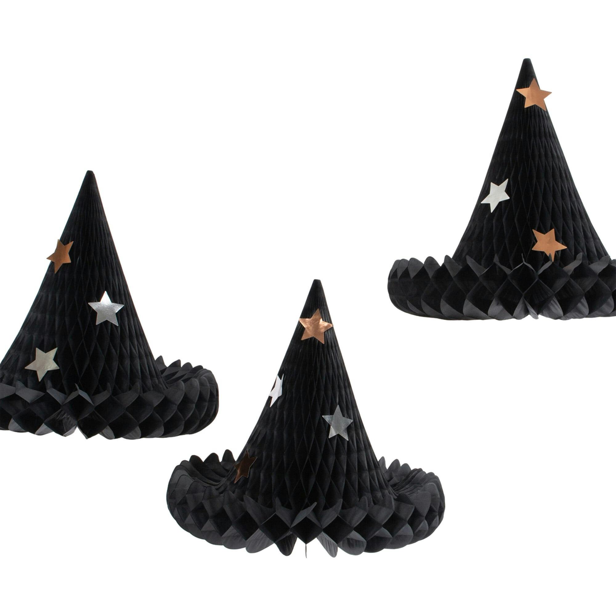 Honeycomb Witch Hat Decorations