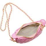 Tiny Quilted Chain Wrapped Hobo Bag
