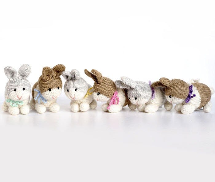 Set of 6 Knit Ornaments