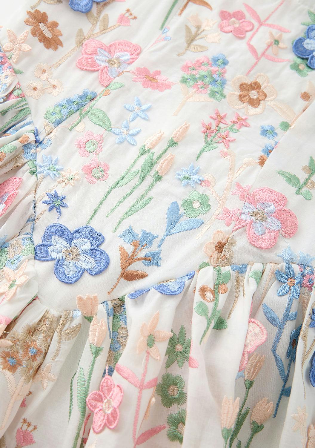Everly Embroidered Mini Dress