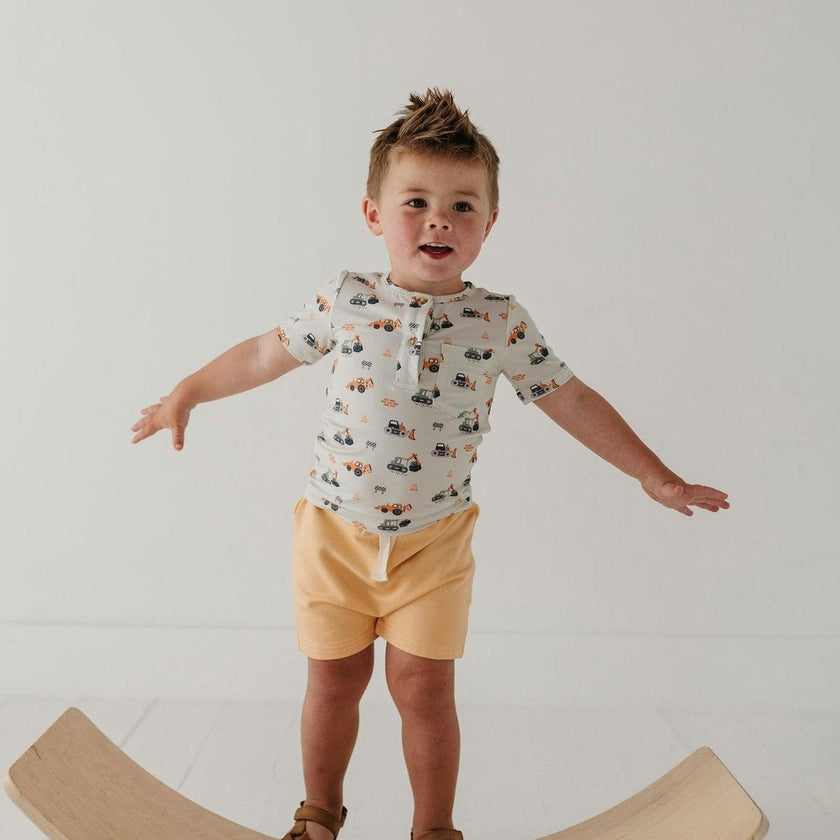 Boy's Short Sleeve Henley Shirt