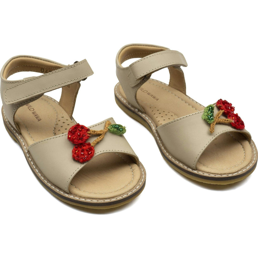 Palm Sandals in Cherry