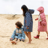 Singing Whales Recycled Waterproof Robe, Blue