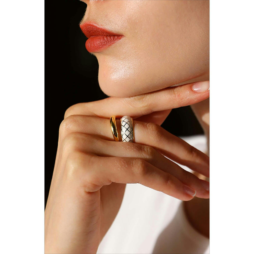 White Uraeus Ring