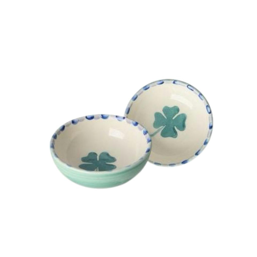 Ceramic Dipping Bowl with Hand-painted Clover - Small - 3.38 oz