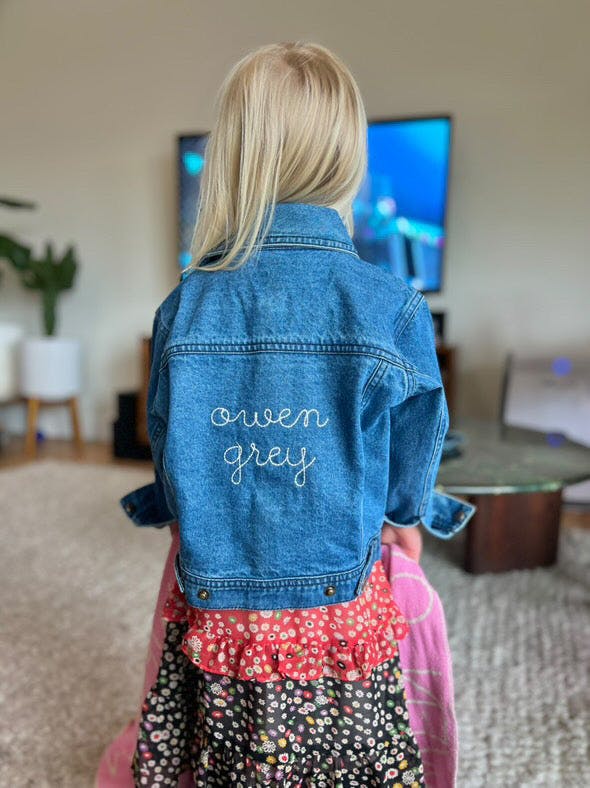 Baby Denim Jacket - Custom Embroidered