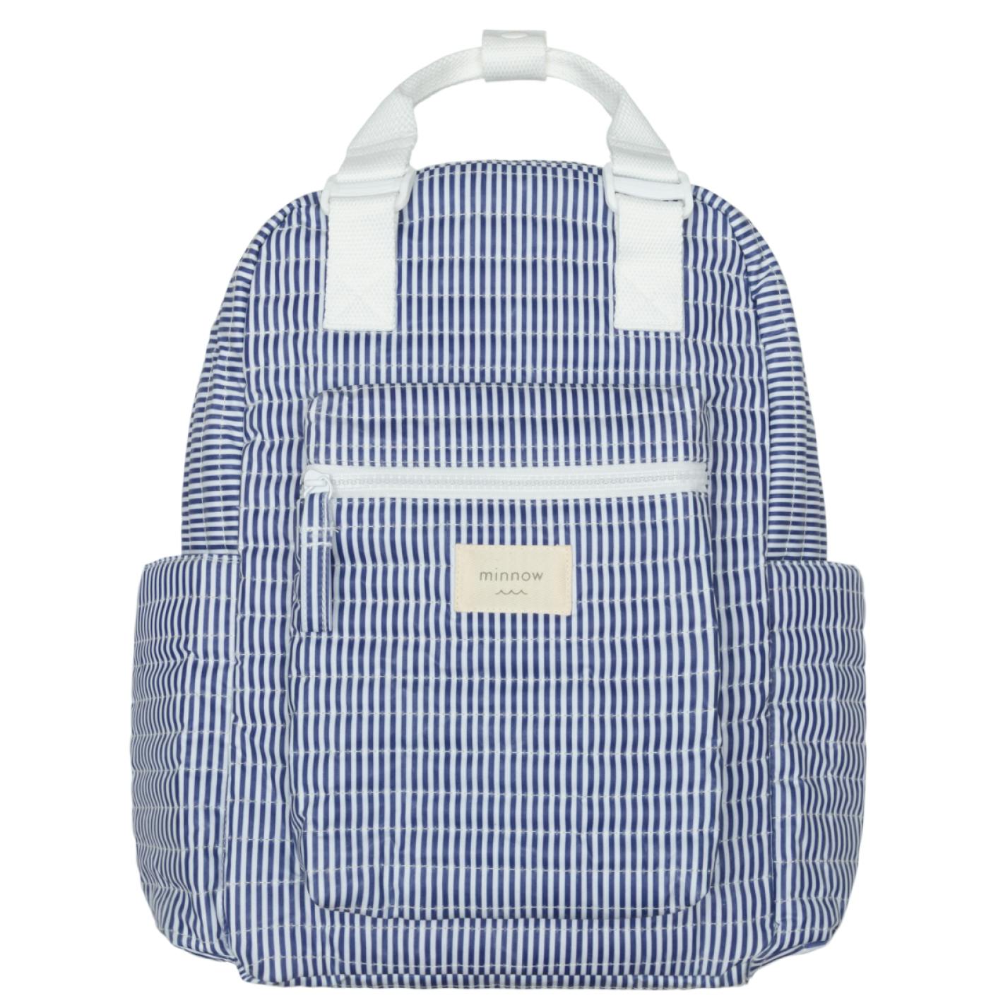 Navy Stripe Everyday Coated Backpack