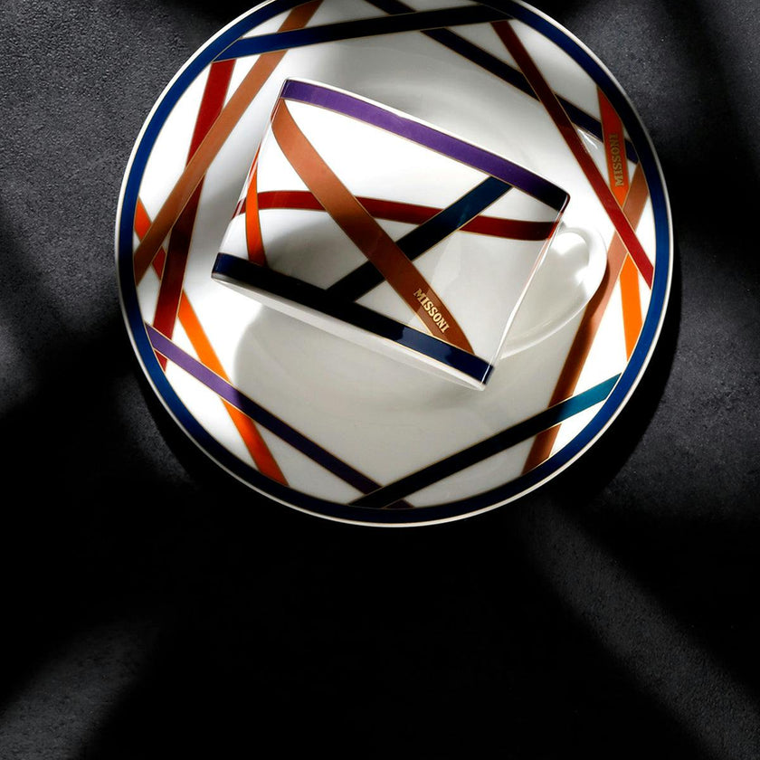 Dinner Plates NASTRI Set of 2  Multicolor diam. 10.75"