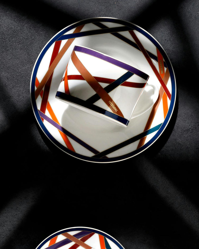 Dinner Plates NASTRI Set of 2  Multicolor diam. 10.75"