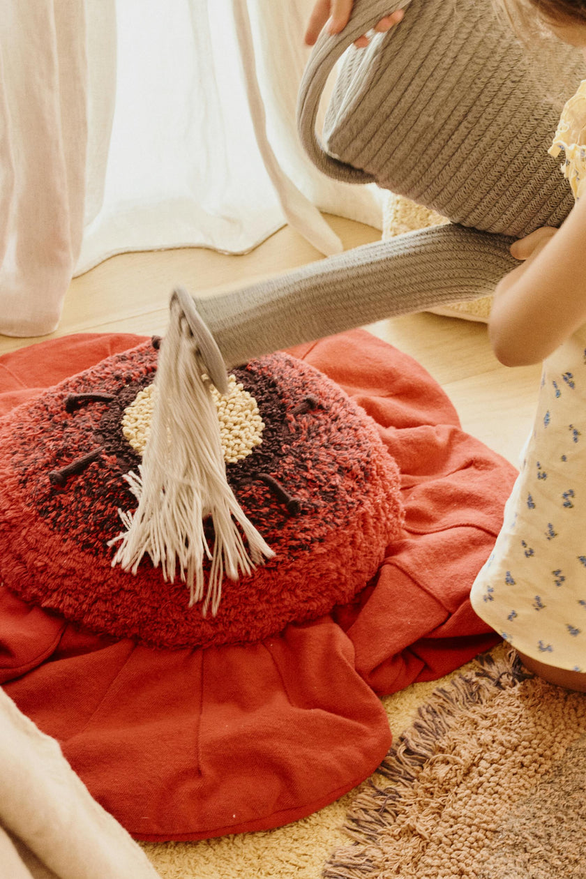 Floor Cushion Red Poppy