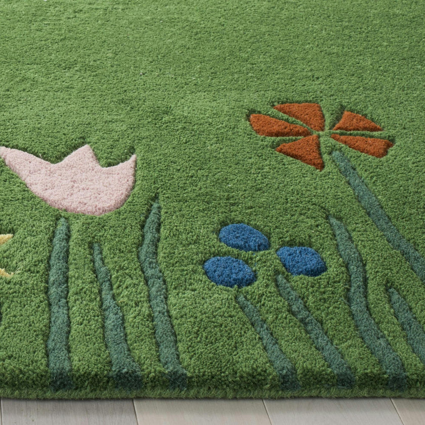 Kids Meadow Rug, Green