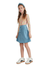 Top With Circle Flower Print