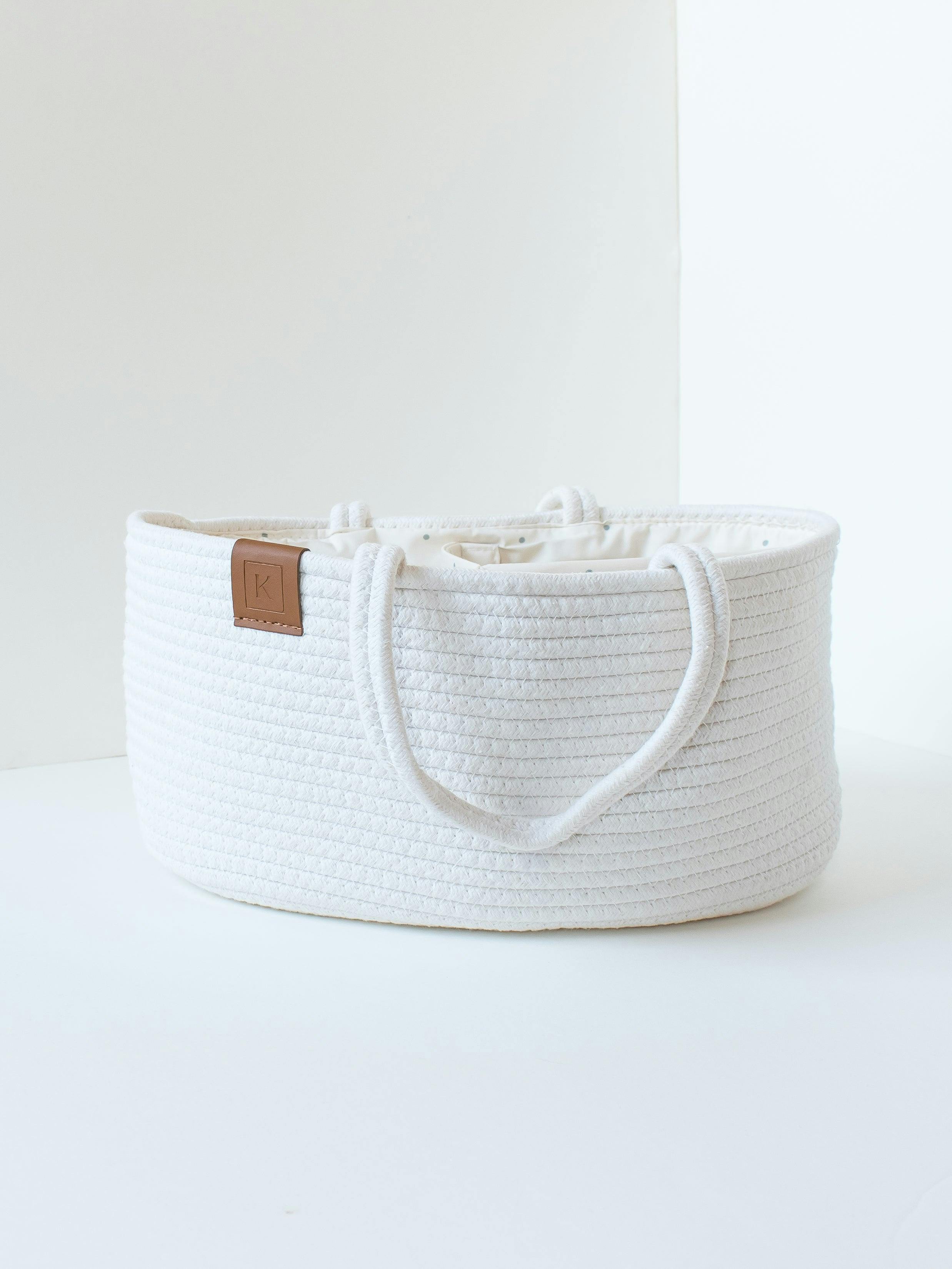 Diaper Caddy Truffle Stripe