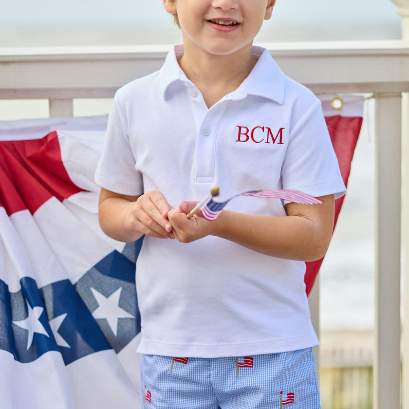 Short Sleeve Polo - White
