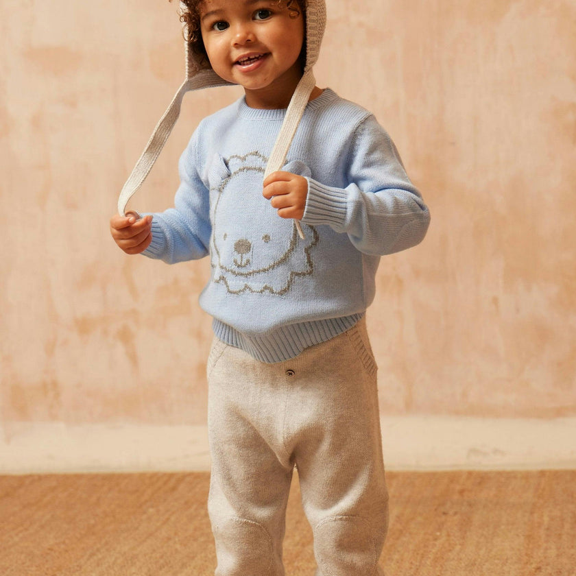Baby Lion Jumper | Sky