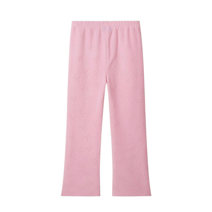 Plush Hoodie & Matching Pant Set | Bows