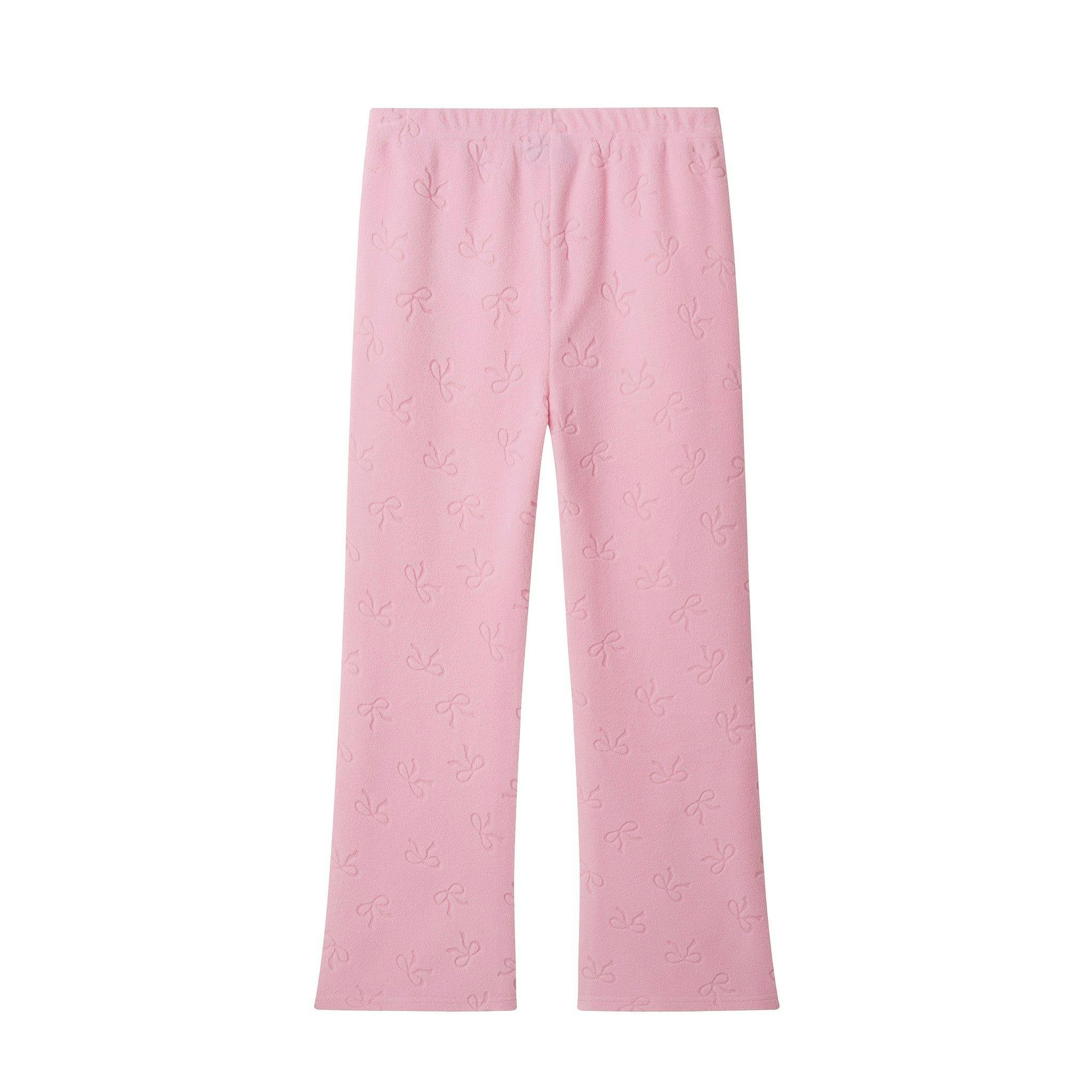 Plush Hoodie & Matching Pant Set | Bows