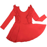 Long Sleeve Ruffle Twirl Dress