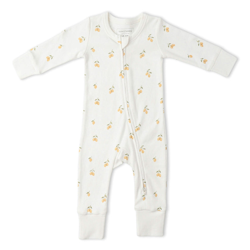 Organic 2-Way Zip Romper - Lemons