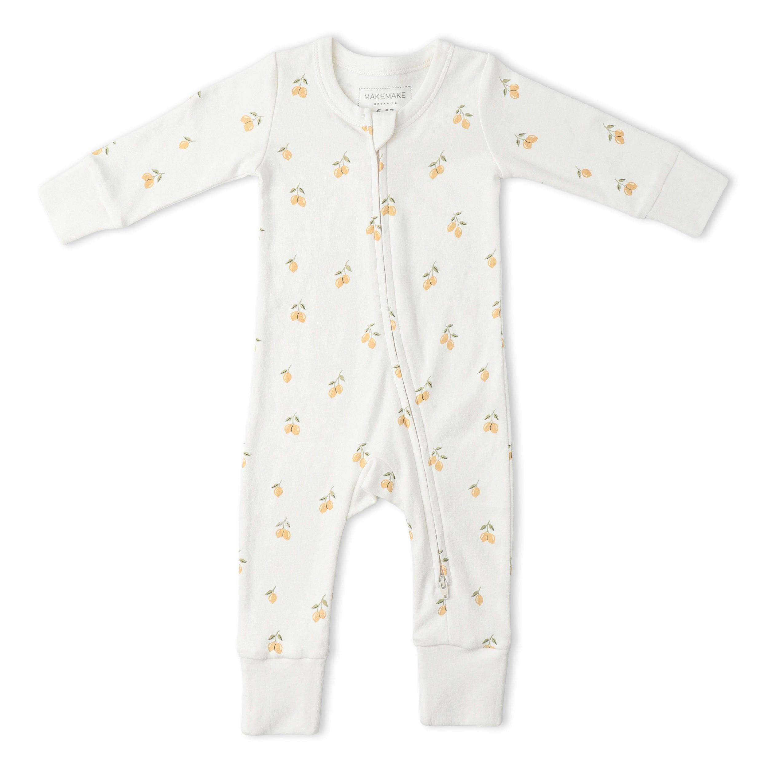 Organic 2-Way Zip Romper - Lemons