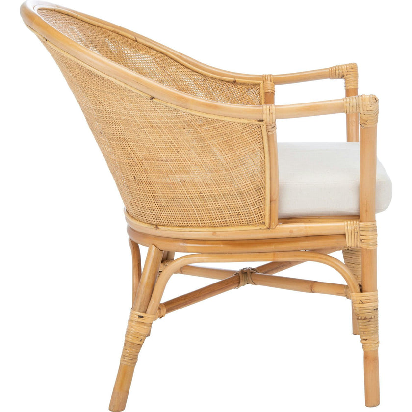 Dustin Rattan Accent Chair with Cushion