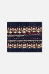 Baby Winter Knit Neckwarmer Blue and Red Jacquard