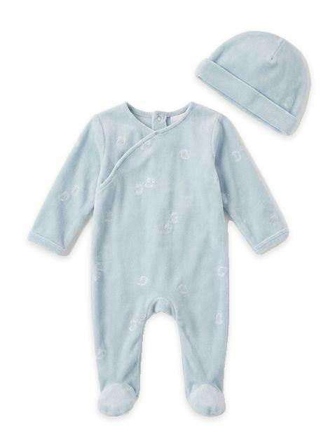 Bunnies Velour Footie
