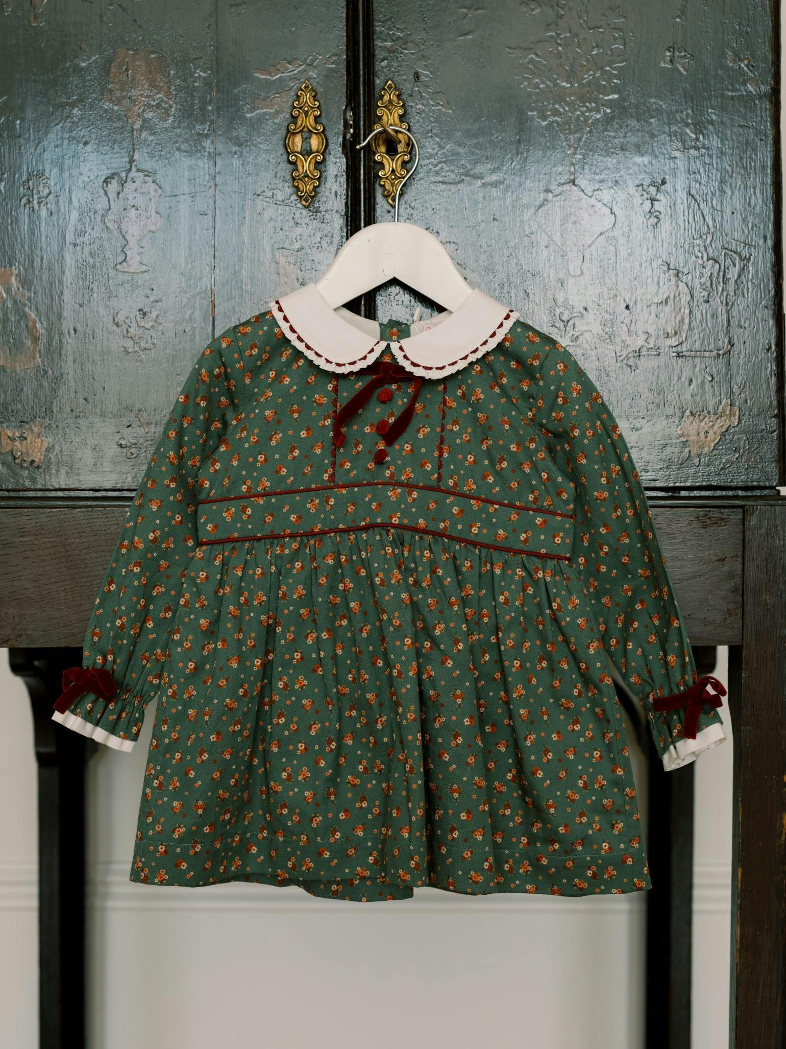 Green Floral Lilly Baby Girl Set