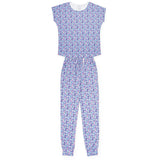 Melanie Women's Pajama Jogger Pant Set - Blackberry Floral
