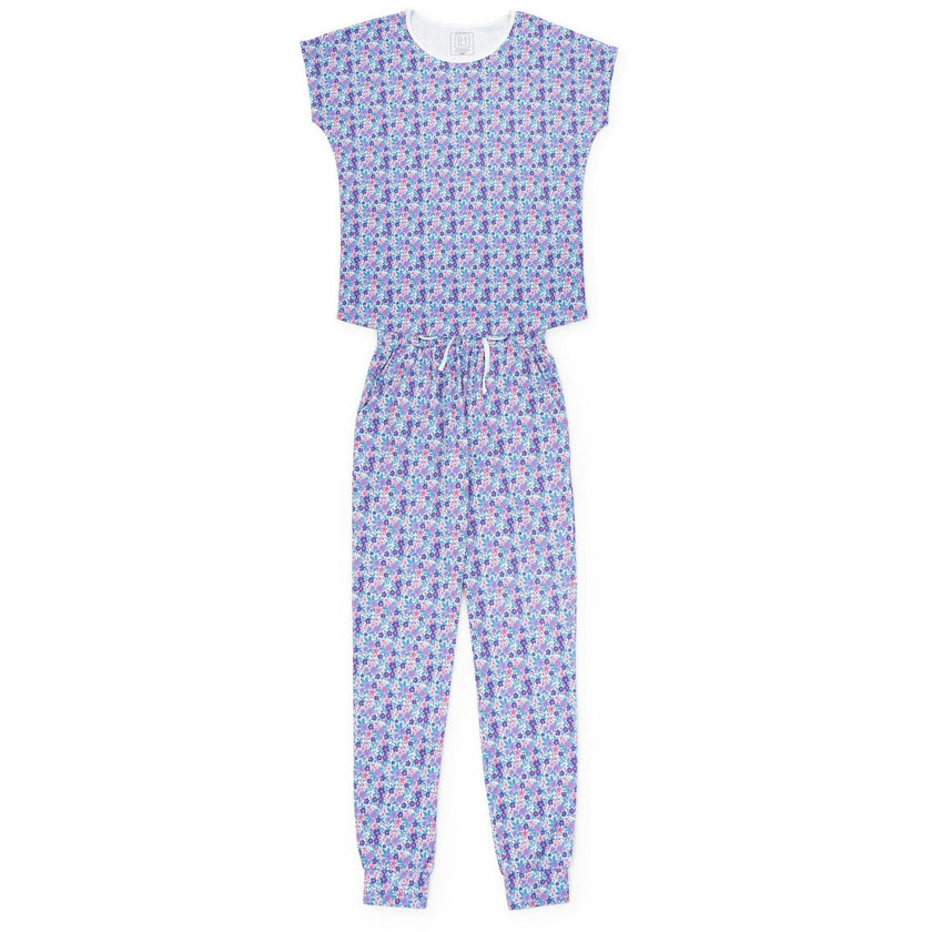Melanie Women's Pajama Jogger Pant Set - Blackberry Floral