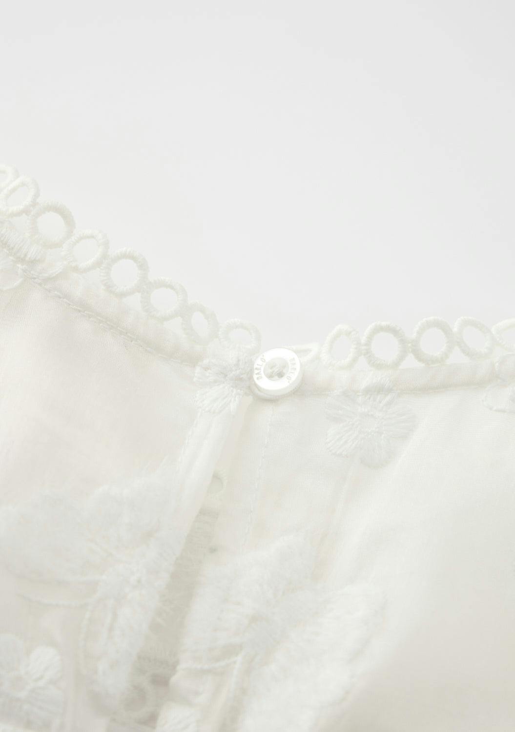 Alisha Frill Embroidery Mini Dress