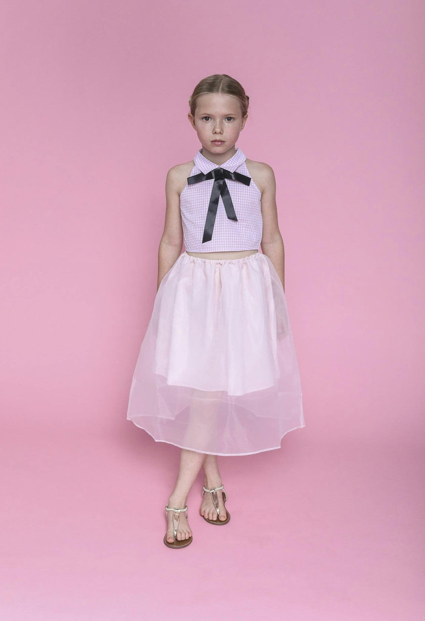 Louise (carnation pink gingham and skirt)