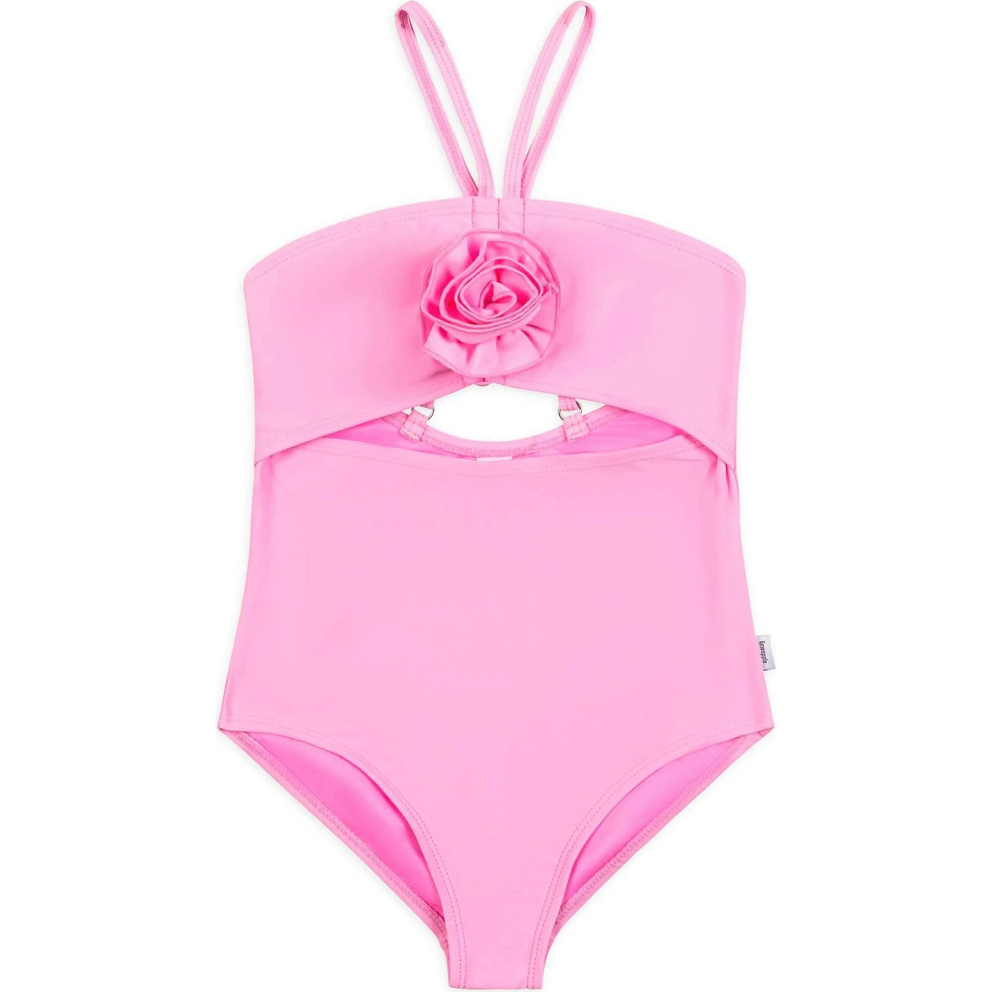 Eliana Rosette Halter One Piece Swimsuit - Pink