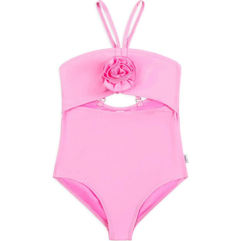 Eliana Rosette Halter One Piece Swimsuit