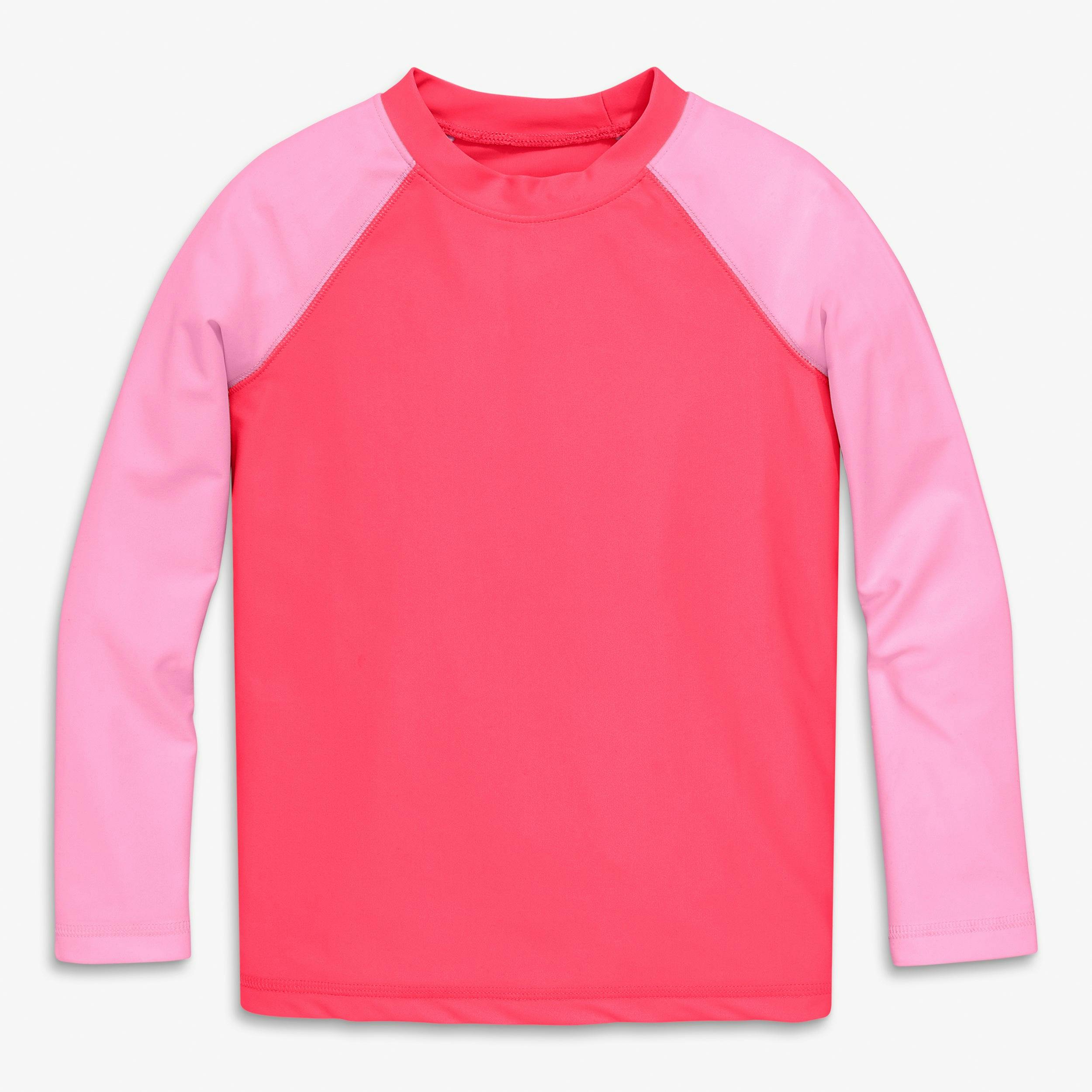 Kids Long Sleeve Baseball Rash Guard, Blue