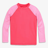 Kids Long Sleeve Baseball Rash Guard, Blue