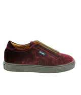 Velvet Slip On Sneaker, Burgundy