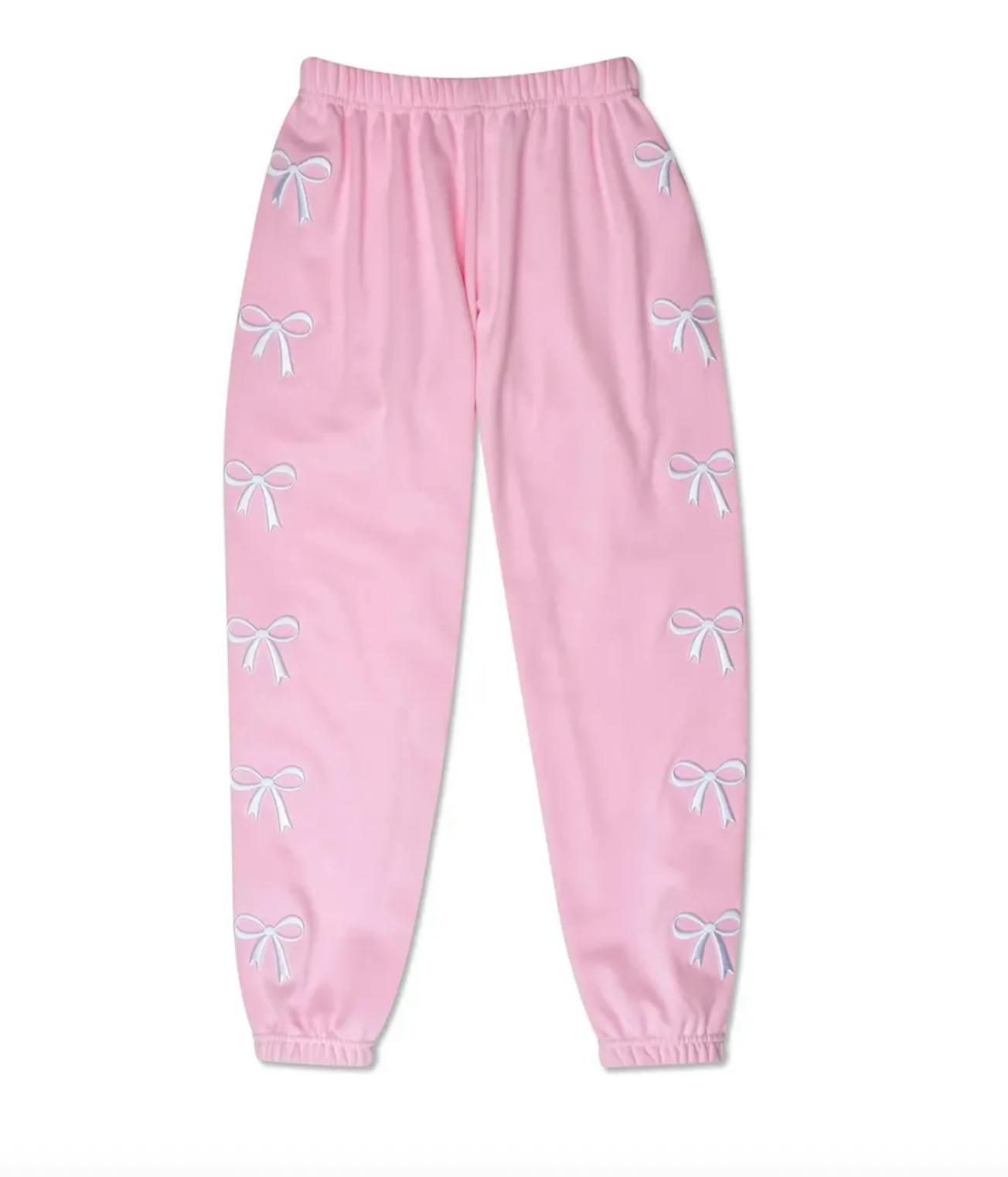Embroidered Bows Sweatpants