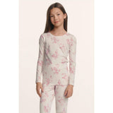 Kids Printed TENCEL™ Modal Unisex Long PJ Set, Pink