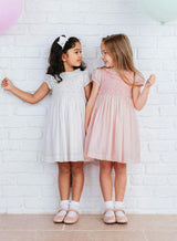 Willow Rose Hand Smocked Dress in Pink