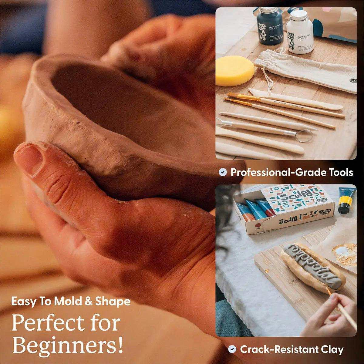 Home Pottery Kit with Paint Set